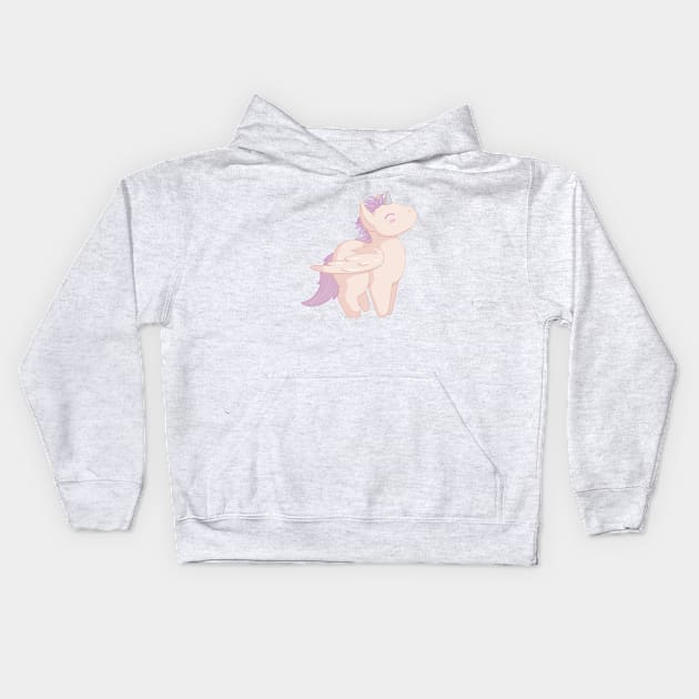 Purple Pegasus Kids Hoodie by Anathar